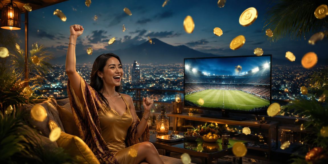 Model menampilkan suasana taruhan casino online di Vietnam yang meriah