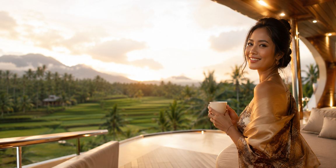 Tampilan slot online di layar ponsel dengan nuansa kafe Indonesia yang nyaman